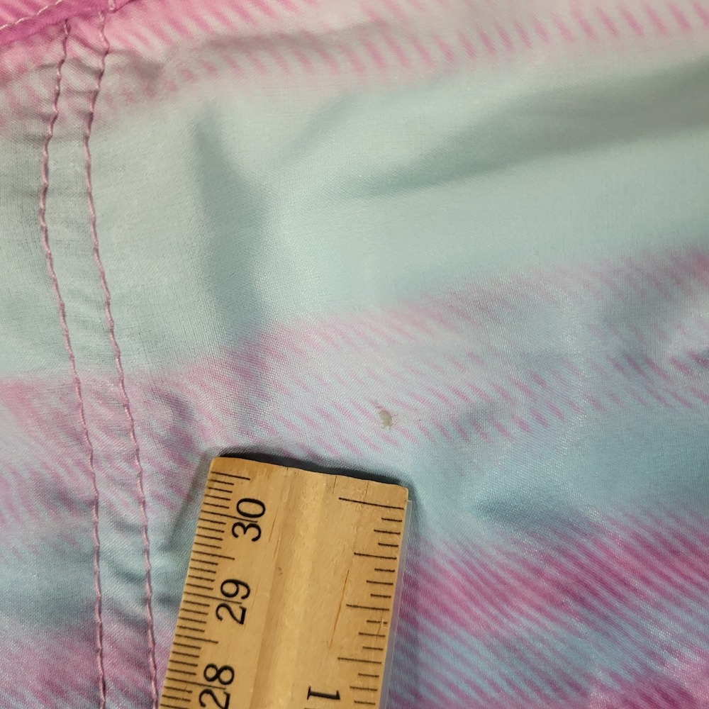 Oakley Board Shorts Swim Trunks Men's 40 Pink Blue Tie Dye 9" Inseam Drawstring - Picture 2 of 11